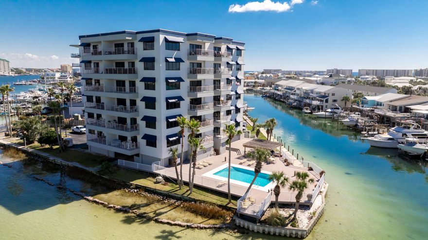 ''Resort Living at Its Best - Harbor Views, Private Balcony, Boat Slip, and Saltwater Pool!''Experience the ultimate in luxury living with stunning views of the harbor right from your private balcony--so close to the water, you can fish right off your balcony! Watch the spectacular fireworks show over the water while enjoying the serene ambiance. This exceptional property comes with its own boat slip and lift, perfect for water enthusiasts. Take a dip in the saltwater pool, which overlooks the sparkling harbor. With beautiful updates throughout, this home offers the perfect mix of modern style and coastal charm. A must-see for anyone seeking comfort, convenience, and breathtaking views.