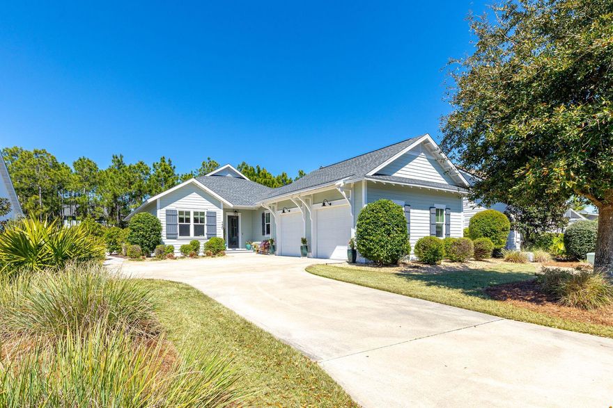 Meticulously Maintained Home in lovely Watersound Origins. Nestled in the sought-after community of Watersound Origins, this charming 4-bedroom, 3 bath home blends elegance and functionality in a beautiful design with a gorgeous fully fenced in backyard and room to add a small pool. The floor plan features 10' ceilings that create an airy and inviting atmosphere. As you step inside, warm hardwood flooring and abundant natural light from expansive windows welcome you into the open-concept living space. The gourmet kitchen is truly the heart of the home, boasting stainless steel appliances, a gas stove, microwave drawer and a custom finished pantry. A spacious island provides the perfect space for meal preparation, casual dining, and entertaining. Additional highlights include quartz... countertops, a sleek stainless steel vent hood, under-counter lighting, and a stylish separate dry bar with a wine refrigerator.  Designed for both comfort and sophistication. The serene primary suite boasts a thoughtfully designed layout for the perfect retreat. Throughout the home, solid core doors enhance durability and sound insulation, adding to the home's refined feel. Step outside to the screened-in back porch, an ideal spot for relaxing and enjoying the coastal breeze, mature landscaping, a pavers grilling area and space to add a private pool for an even more luxurious outdoor oasis. The climate-controlled garage adds to the home's modern conveniences. Located on one of the most desirable streets in Watersound Origins, residents enjoy an array of resort-style amenities, including a sparkling pool, a state-of-the-art fitness center, scenic nature trails, and close proximity to world-class beaches and parks. With its charming character, premium finishes, and thoughtful upgrades, 150 Medley Street offers an exceptional living experience in the heart of Watersound Origins. 