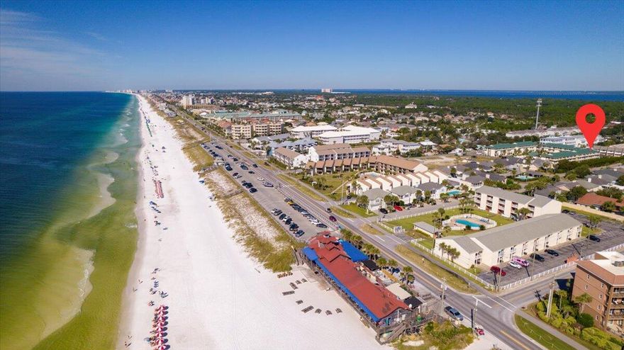 LOOKING FOR THAT PERFECT BEACH CONDO OR INVESTMENT PROPERTY? THIS CONDO SITS IN A PRIME LOCATION IN BEAUTIFUL MIRAMAR BEACH! ONLY 300 STEPS AWAY FROM THE PRISTINE BEACH AND POMPANO JOE'S RESTAURANT! THIS TWO BEDROOM, 2.5 BATH  UNIT OVER LOOKS THE COMMUNITY POOL AND ALL THE AMENITIES!  THIS QUAINT BUILDING IS WELL MAINTAINED AND CLOSE TO EVERYTHING! ALL DIMENSIONS SHOULD BE VERIFIED.