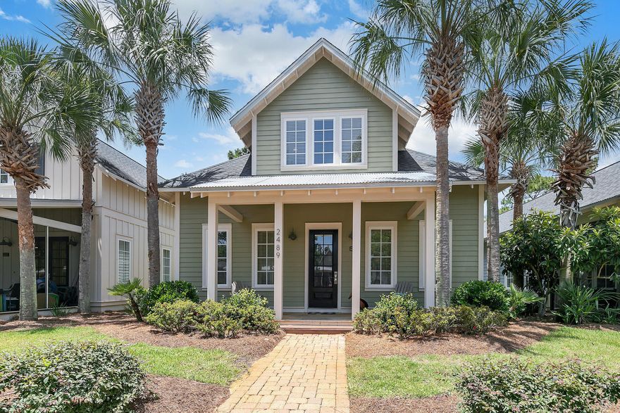 This is my favorite floorplan at the Bungalos! It offers great space that works beautifully for a vacation rental. You have an open Living/Dining/Kitchen area that opens up to a screened porch. The Master BR is downstairs plus a bunkroom. Upstairs you'll find another living area with 2 spacious bedrooms with 2 full baths. The back yard is oversized and backs up to a green space.  It offers a fun space for kids to play. The location in the Bungalos is just across from the community pool.  Parking for your home is directly out front and has 2 dedicated spaces. This home is being sold furnished. You can really enjoy the Sandestin lifestyle here!