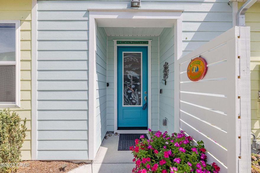 Incredible PRICE IMPROVEMENT! So many custom upgrades done in the past year! Gorgeous Antigua model Villa in sought after Latitude Margaritaville Watersound, A gated active adult 55+ community. Perched along the Intracoastal Waterway with magnificent amenities and more! Highly upgraded home with quartz countertops, upgraded kitchen appliances, laminate flooring throughout, family room with fireplace, 2 bedrooms/2 baths and a study/den with custom built-in bar with wine cooler/refrigerator, both baths upgraded and secondary bath with custom shower. Custom doors on kitchen pantry and secondary bedroom closet. Custom cabinets in laundry room. Window treatments with pull up/down feature. Waterview lot, birdcage screened extended lanai with pavers, brand new hot tub to remain and $10K in