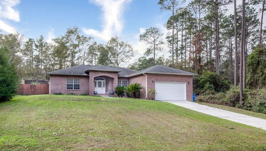 Beautiful, all brick home offers an open floorplan, formal dining room, living area with fireplace, and kitchen has ample cabinet space, pantry, stainless steel appliances, & island with granite top & bar seating.  Split bedroom layout features spacious master bedroom with a walk-in closet & bathroom with dual sink vanity, walk-in shower, & garden tub. Huge screened in porch out back with additional patio, fire pit, fenced yard all sitting on large .35 acre lot surrounded by trees/shrubs!  Seller has updated home with the following: new carpet in bedrooms, shelving in closets & laundry, toilet & storage cabinet in master bath, ceiling fans in LR/BR, dishwasher, thermostat, clean out valve for septic tank & river rock added to front flower bed.  Call today to schedule your private showing!