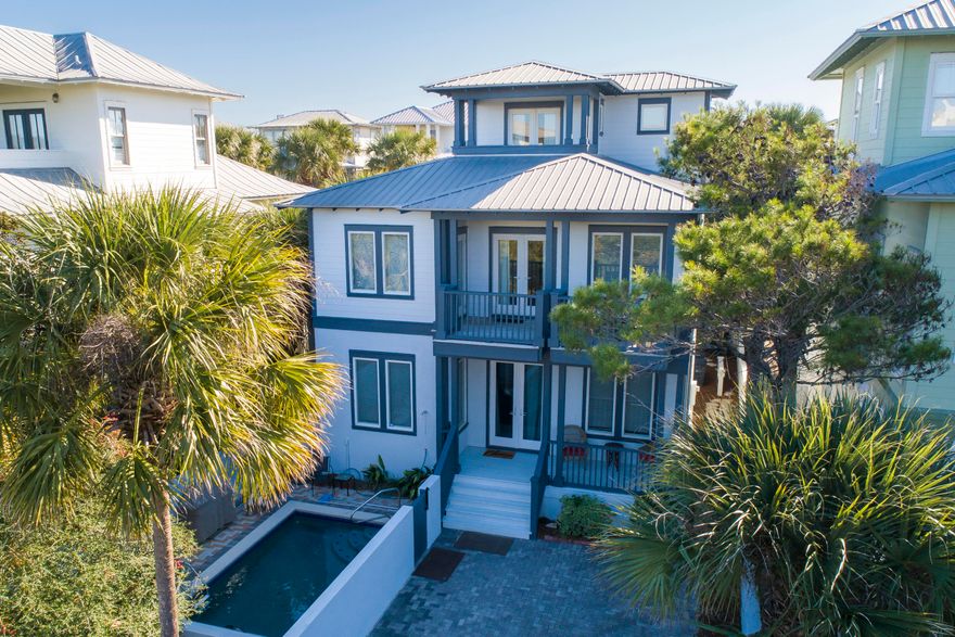 FRESHLY PAINTED South of 30A in the gated, gulf front community of Water's Edge, situated between Alys Beach and Rosemary Beach. This beach retreat is equipped with 2 bedrooms on the first floor and 3 bedrooms on the second floor, each with direct access to a covered porch with a view of the gulf. Relax in the third floor tower room and enjoy a gulf view from it's porch. Positioned on the West side of the home, the private pool is a great spot so soak up the late afternoon sunshine! Very well maintained, this home is in pristine condition and ready for you to enjoy. The home's proven rental income make it a great investment opportunity. Schedule your private viewing of this home today!