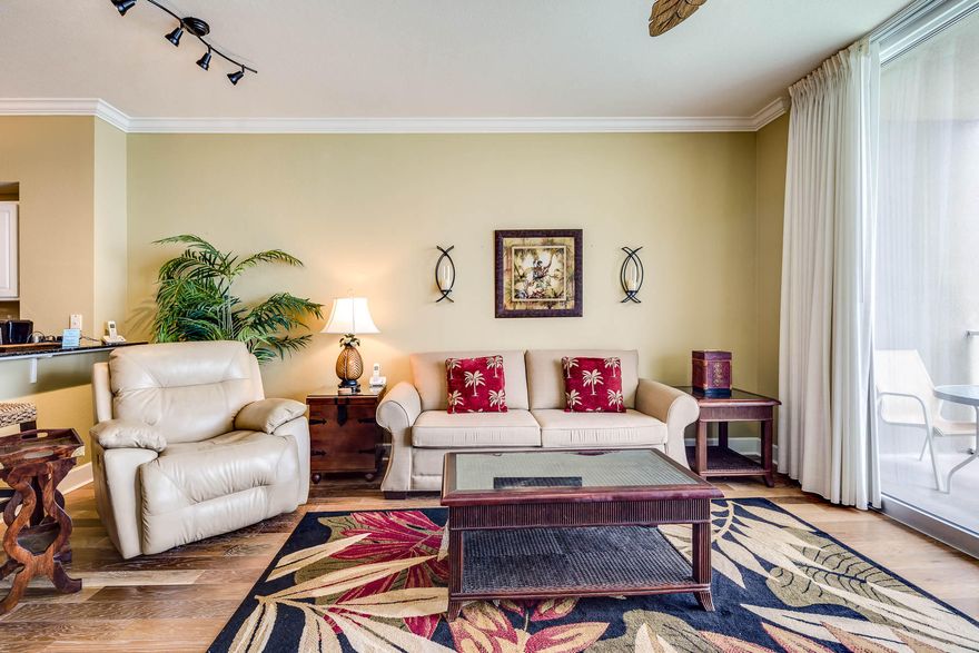 Living is easy at the beach, especially at Tidewater Unit 2915! This recently upgraded L plan unit features Master bedroom with impressive views of the Gulf through floor to ceiling glass doors, brand-new wood look flooring, stainless kitchen appliances, and updated lighting throughout! A storage unit also conveys with sale. This impeccably decorated 1 bedroom with bunk area gives you the WOW factor immediately upon entering the open living floor plan! Tidewater Beach Resort has the best amenities on the beach with the 30th floor Owner's lounge, movie theater, two outdoor lagoon style pools, indoor heated pool, gulf front fitness center with indoor Roman spas, as well as the onsite restaurant! When we say living at the beach is easy, we mean it! Don't miss Unit 2915!