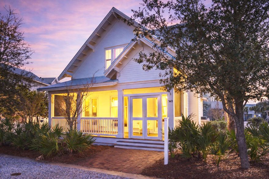 Flood Zone X, never-rented 4BR/3.5BA single-family home offering 2,466 sq ft on a rare .23-acre oversized lot south of 30A in Prominence South, minutes to Alys Beach and Rosemary Beach. Positioned as a luxury second home or high-demand investment property, this coastal residence features quartz island, Sub-Zero refrigeration, custom bar with wine storage, fireplace, designer lighting, new 2025 furnishings, fresh 2025 exterior paint, alley-accessed two-car garage, extended parking, and private pool potential (subject to approval). Positioned on a rare .23-acre oversized homesite south of 30A in Prominence South, this thoughtfully upgraded coastal residence offers space, privacy, and expansion potential minutes from Alys Beach and Rosemary Beach in Inlet Beach. The location delivers what today's 30A East buyers prioritize: immediate lifestyle enjoyment paired with long-term investment strength in a high-demand coastal corridor.

Never rented and meticulously maintained, the home preserves its designer finishes while offering flexibility as either a luxury second home or investment-grade property.

Inside, authentic coastal character meets elevated upgrades. Whitewashed flooring, curated designer lighting, and a wood-burning fireplace introduce warmth rarely found in newer 30A construction. The chef's kitchen anchors the main living space with an oversized quartz island, commercial-grade Sub-Zero refrigeration, custom bar area with wine refrigerator, and updated ice maker designed for effortless entertaining. Three sets of French doors create seamless indoor-outdoor flow.

The first-floor primary suite offers privacy and scale, featuring a soaking tub, spacious walk-in shower, and generous closet space. Upstairs, two additional bedrooms, two full baths, and a flexible bonus space accommodate guests, a home office, bunk configuration, or media lounge. Currently has a queen sleeper sofa. 

The homesite represents a meaningful advantage within Prominence South, with room to accommodate a private pool subject to HOA and local approval. A brick paver patio enhances outdoor living, while the alley-accessed detached two-car garage and extended driveway provide added privacy and parking capacity.

Recent improvements support turnkey ownership and rental readiness, including a new heat pump (2023), exterior repaint (2025), Nest thermostats, GE washer and dryer (2021), updated furnishings (2025), Schlage keyless entry, and active Sentricon termite protection through January 2027.

A 2022 HDK Forester 4+2 LSV golf cart is available for separate purchase.

With close proximity to the Gulf, dining, shopping, and the architectural prestige of Alys Beach and Rosemary Beach, this oversized south-of-30A homesite presents a rare opportunity to secure a never-rented coastal residence with expansion upside in one of 30A East's most sought-after investment corridors.