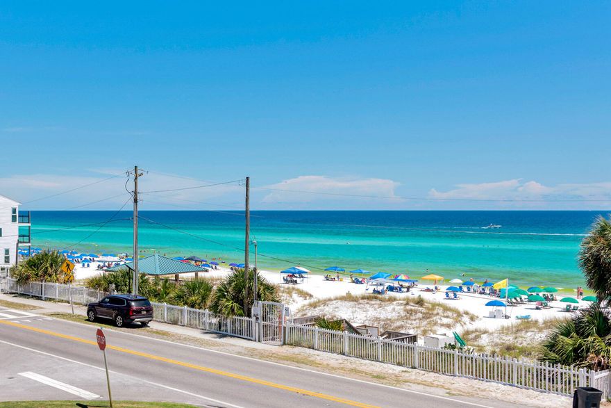 Indulge in the ultimate beach vacation at this 1-bedroom condo boasting breathtaking views of the gulf. Wake up to the vibrant hues of the emerald waters right from your balcony.This beautifully renovated condo offers a modern and stylish retreat with lots of natural light and bright atmosphere. A king sized bed in the bedroom and convenient pull-out sofa provide ample sleeping arrangements, ensuring everyone has a cozy place to unwind after a day in the sun. Fully furnished and equipped this condo is ready for immediate enjoyment and rental income. Stroll directly onto the pristine, private beach- gated access for guests and owners only. The community pool is just steps away from the door as well. Easy access to local dining, attractions , entertainment and a shopping mall Whether you are seeking a romantic getaway or a fun-filled family vacation this gem is your ticket to unforgettable memories. Make your appointment today and own your own slice of paradise.