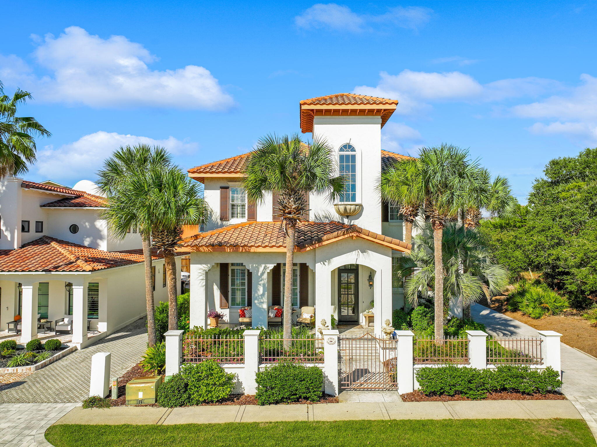 Welcome to Caribe, a hidden gem in Miramar Beach where serenity meets the beauty of the Emerald Coast. This exclusive community offers a perfect retreat for those who value privacy and luxury. Caribe is a close-knit neighborhood where families have enjoyed paradise for generations. With a blend of tranquility and Caribbean charm, you can stroll quiet streets, relax by two resort-style pools, or enjoy tennis and pickleball. One of the community's highlights is private, just a short walk away, complete with chair and umbrella service for nine months of the year.Conveniently located near Sandestin Resort and top shopping, dining, and entertainment options, Caribe is close to all that Miramar Beach has to offer. Now, let's explore this remarkable property. This elegant home boasts over 3,400 square feet, facing a serene pond with no neighbors directly in front. Inside, a grand staircase and soaring ceilings create an airy ambiance. The open floor plan connects the living and dining areas, featuring natural wood textures and a cozy fireplace.
The chef's kitchen includes custom cabinetry, pristine countertops, and high-end appliances, with a butler's pantry and coffee bar for convenience. A laundry area and compact office add practicality. The main floor master suite offers a spa-like ensuite with a soaking tub and walk-in shower. Upstairs, there's a second master suite and two spacious bedrooms with a Jack-and-Jill bathroom. Outdoor living features expansive patios, perfect for relaxation, along with ample parking and storage. With 24-hour security and amenities, Caribe ensures luxury and peace of mind. This home is also a fantastic investment, with projected rental revenue exceeding $140,000 annually!