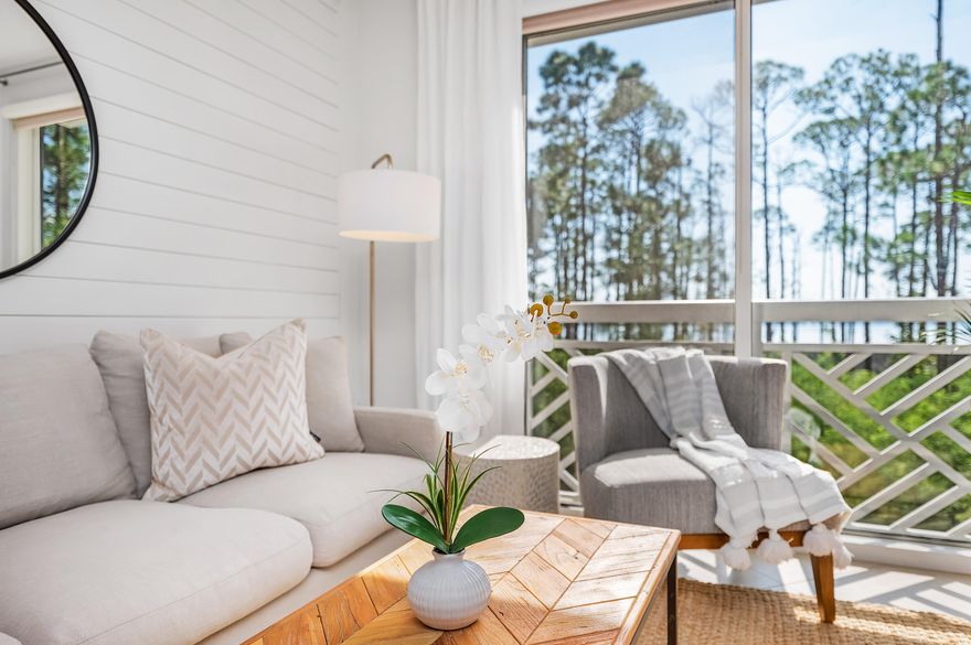 Located in the heart of Sandestin Golf & Beach Resort, this luxury Bahia studio offers sweeping sunset views of the bay & a strong rental history, $38,409 our first full year of ownership & $34,301 gross actual rental income 2022. A perfect escape w/ a Juliette balcony overlooking the Bay, equipped with a kitchenette, an upgraded bathroom & an adjacent living area to hang out on a sleeper sofa. This condo will convey fully furnished & decorated w/ a comfy King bed, 75'' smart tv, table & chairs & boho inspired decor. Bahia has easy accessibility to the private lagoon-style swimming pool, Solstice Club & the subterranean garage below. It is just a short stroll to the shopping, dining & night life in the pedestrian Village of Baytowne Wharf. Owners can also enjoy access to the private Solstice Club, an owner's lounge featuring new grills, flat screen T.V, bar with ice machine, sink, fridge, comfortable indoor & outdoor seating, screened porch with gas fireplace & indoor restrooms. 

There is a storage cage located in the parking garage that is assigned to the unit. This is accessible with a code and the cage should be labeled for the unit. These cages are about 3 feet wide, 3 feet deep, and 7 feet tall.

Each unit in the Bahia building has one (1) unassigned parking space in the garage, regardless of the unit size. HVAC 2013, water heater 2004.

Indulge in the resort life & enjoy the resort amenities. Sandestin Golf and Beach Resort is a 2000+ acre resort with amenities that include a beautiful private beach, four championship golf courses, full service marina, tennis facility, nature trails, bike and walking paths, restaurants, daily live entertainment, shops and much more. OWN Some of the BEST VIEWS in Sandestin. Buyer to verify all dimensions, fees, property information and all deemed to be important.