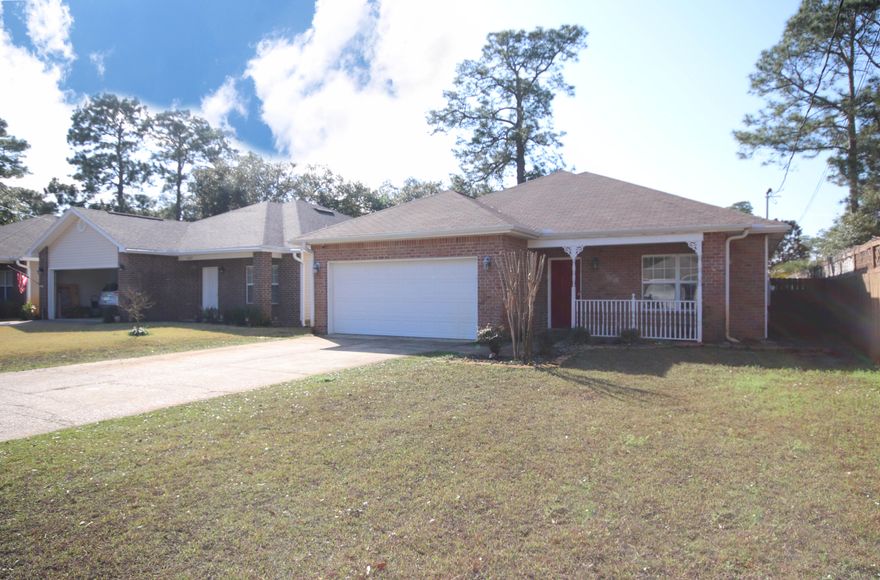 Three bedroom two bath home in central Niceville. Open floor plan. Living area has wood look tile flooring and is open to the kitchen and dining area. Kitchen has plenty of  cabinets, counter top space, pantry, breakfast bar and stainless appliances.  Common areas freshly painted. Primary suite overlooks the backyard, large ensuite bath with dual vanities and walk in closet. Backyard oasis  includes  an above ground pool, custom decking and firepit area. Screened patio and two car garage complete the package.  Pets are subject to owner approval  and will require a non refundable pet fee. Any person 18 years old or older must complete an application. Lease requires renters insurance.  This is a no smoking/vaping property. Call to schedule a tour