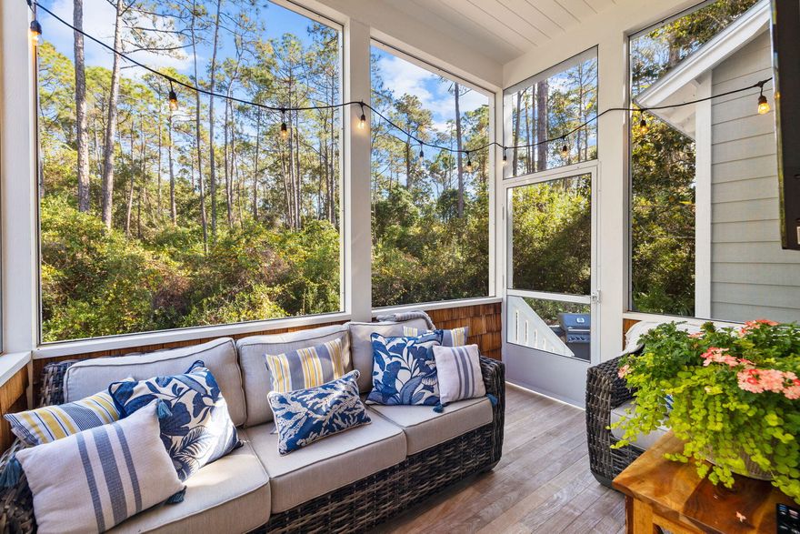 Live the beach dream in this meticulously designed 2481 square foot home featuring 3 large bedroom suites with 3.5 baths PLUS CUSTOM BUNK ROOM with 4 twin beds nestled on a private cul-de-sac lot south of Scenic Highway 30A in the pristine Cottages of Eastern Lake.  Step inside and you are greeted by the elegance of hardwood flooring and shiplap walls that flow seamlessly throughout the home. The kitchen, featuring marble countertops and ample cabinet space, is perfect for both everyday meals and entertainment. Host unforgettable gatherings in the dining area with additional bar seating that flows into the screened back porch, featuring Brazilian hardwood floors and overlooks the large secluded lot.  The primary suite on the main level boasts pecky cypress ceiling and adds a touch of rustic charm, while the primary bath offers double vanities, spacious walk in showerr and relaxing garden tub.
The second level houses two spacious bedrooms, each with their own ensuite baths.   A custom Bunk Room, perfect for extra guests, with four twin beds is designed for comfort and convenience.  A laundry room with counter space and storage completes the second level.
The timeless charm of this home is enhanced by its spacious front porch with Brazilian hardwood flooring that overlooks the cul-de-sac and a detached carport with a large storage area.  The home is the perfect distance to the newly renovated pool.
The home sits on a 9,148 square foot cul-de-sac private lot and is unmatched in the neighborhood. This charming and peaceful community boasts brick paved streets and is close to all the fun 30A has to offer.  It has never been rented, ensuring it has been well-maintained and cared by its' original owners but has strong rental potential with projections of $107K and can sleep up to 12 guests.  Enjoy quick access to the Gulf, with a short walk from your doorsteps to 2 public beach accesses and Deer Lake Park plus nearby boat ramp to Eastern Lake. A private outdoor shower allows for easy post-beach clean up. 
The home conveys fully furnished with the exception of a few personal items. 
Call or text today to schedule a private showing!
