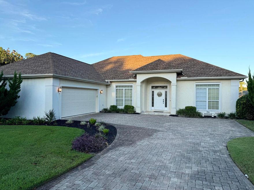 COMING SOON! Marvelous lakefront, cul-de-sac home is turnkey and priced to sell! Boasting almost 2,300 sq ft, this home lives large with three bedrooms, two baths, an oversized family room, an eat-in kitchen, and a dedicated office that could easily be turned into a 4th bedroom! This hard-to-find home is located in the highly coveted Bluewater Bay area and gated neighborhood of Magnolia Plantation. It features mainly LVP flooring, an oversized garage storage space, and a split floor plan! The primary bedroom includes a walk-in closet and a bathroom with a separate tub and walk-in shower. Newer roof (2022), irrigation pump (2023), dishwasher (2022), blinds/luminiers (2020), flooring (2019), HVAC (2021), and sod (2024). Pride in ownership abounds. Schedule your private showing today.