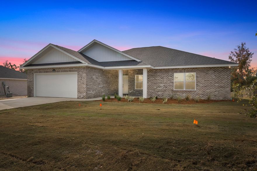 ***$5,000 Buyer Closing Cost Incentive*** The last new home available in Cedar Creek Chase-Don't miss out! NEW CONSTRUCTION HOME located on a 1/2 Acre Lot, Flood Zone X, No HOA Fees! 4 Spacious Bedrooms & 3.5 Baths, over 2,200 sq ft. This home has many Energy Efficient Features All LED Lights, Fully Insulated Interior Walls, Low E windows & much more. All thread rod system for Hurricane & strong wind protection. The Interior Features bullnose rounded wall corners, soft neutral Behr Premium paint wall color sure to match any decor, custom blinds, crown molding, tray ceilings in the Living room, Dining & Master Bedroom, recessed & upgraded light fixtures throughout, luxury high end vinyl plank flooring. The Kitchen is beautiful with Custom build hardwood Cabinetry, over 9ft Island with double built in trashcans, deep drawers for pots & pan storage, all stainless steel appliances included, 2 Pantries, All Energy Star Rated Stainless Steel Appliances & more! There is a spacious dining area with tray ceiling that adjoins the kitchen. The Master suite is very spacious & has a large master bath featuring his and her double quartz topped sink, elegant Soaker tub, separate 5ft shower w/ glass door, large walk-in closet (11'x7')& private potty area! The additional bedrooms are very spacious with walk-in closets, The front additional bedroom features it's own private bathroom & Extra Large walk in Closet (5' x 4')! There is also an additional Full bath with tub/shower combo & a 1/2 bath! The Laundry Room is spacious with storage cabinets & utility sink.
There is a 2 car garage with Duralast® concrete floor (stronger than epoxy), attic storage with pull down stairs, sprinkler system with Wireless RAIN-CLIK Sensor to auto shut off Irrigation System during rainy conditions. There is a covered front porch is & back porch, these areas make the perfect spot for relaxing or entertaining.
Make your appointment to view this lovely home today, it won't last long for sale! 1 year Builders Warranty & Fully Transferable Termite Bond Included!
***All Measurements Approximate, Please Measure if needed***