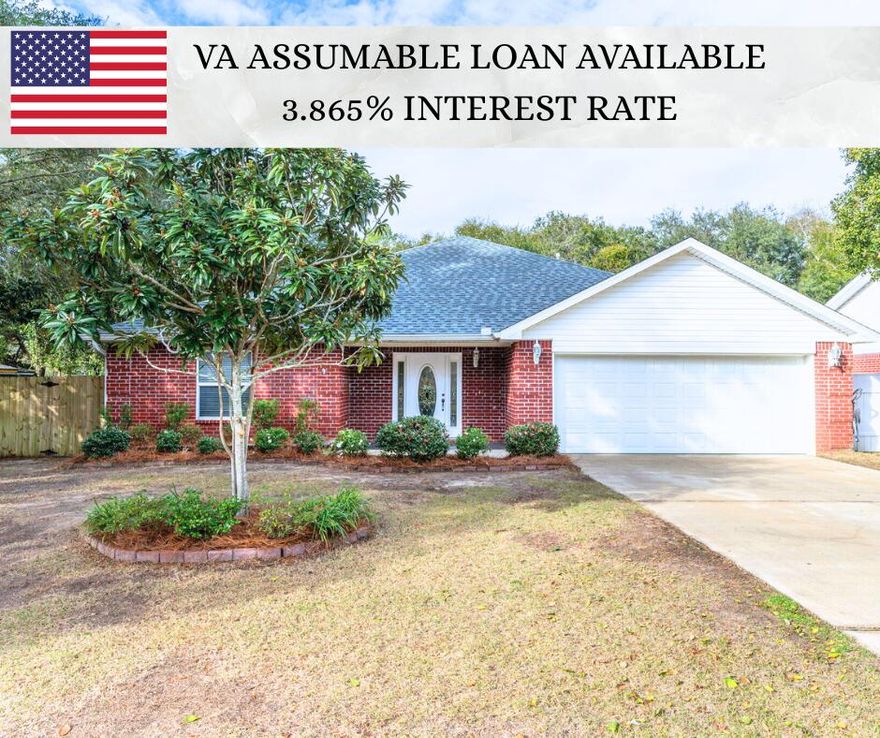 VA Assumable Loan available with a 3.865% interest rate! This freshly painted, spacious 6-bedroom plus an office/flex space, over 3600 sq. ft, 4.5 bathroom home with a 2-car garage is ideal for multi-generational living, offering two master suites- one perfect for a mother-in-law suite, and five additional bedrooms.The beautifully updated kitchen features granite countertops, stainless steel appliances, and a gas oven, perfect for any home chef. Porcelain tile runs throughout the main living areas, while new laminate flooring adds a modern touch to the bedrooms.Major updates in the last 5 years include a new roof, A/C units, water heater, front and rear gutters, sprinkler system, and fencing.Enjoy a private backyard retreat with a spacious patio and plenty of room for entertaining.
