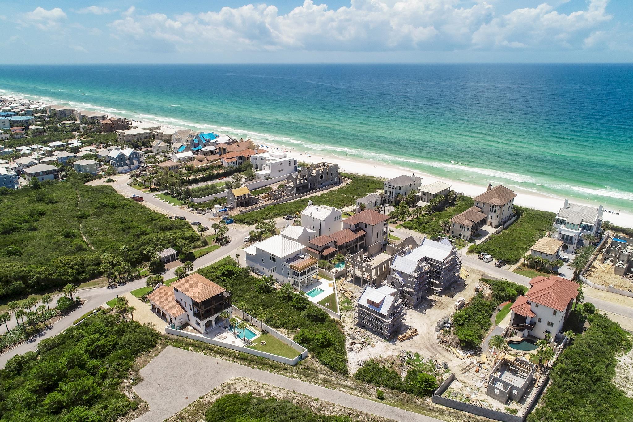 Paradise By The Sea.... ''close to everything but away from it all''. This estate size lot is one of only 51 residential home sites in this exceptional gated community. Great location just west of Rosemary Beach and adjacent to Alys Beach. Within walking distance to restaurants, shops, bike path, and everything the east end of 30A has to offer. Only steps away from the 1700 feet of crystal white beach sand and emerald green waters of true paradise that you too can call your home away from home. No build-out time requirements makes this an easy property to hold for future plans.