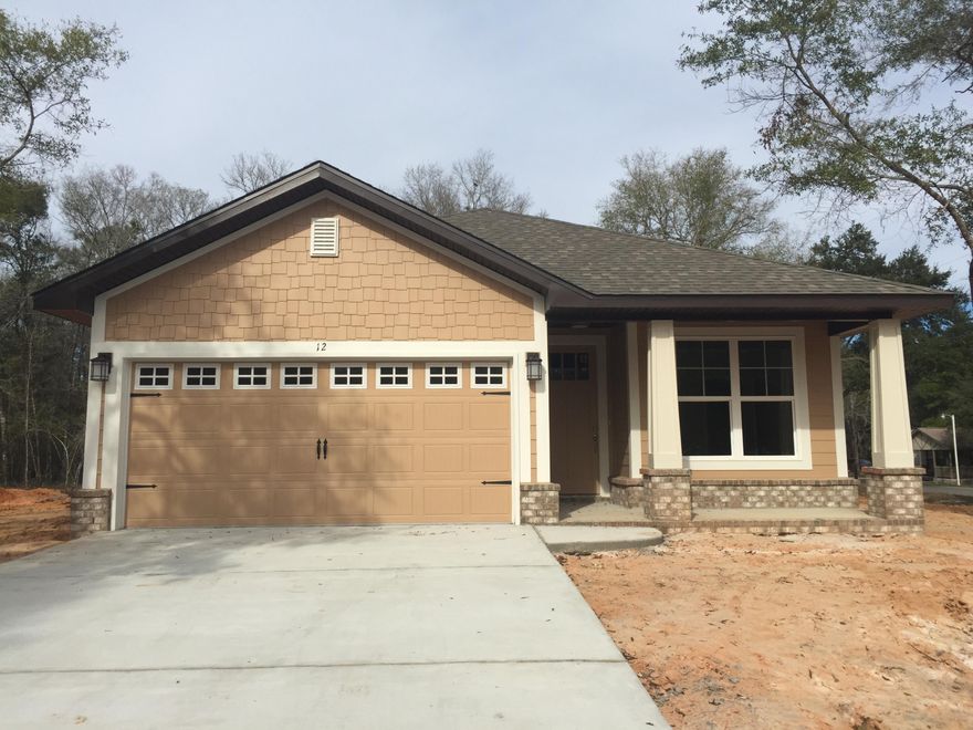 Adorable 3/2 Craftsman style home with 2 car garage, Hardiboard siding and brick accents. This home is located on an end lot and has 9' ceilings and 8' entry doors and very large screened-in covered back porch! Perfect for retirement or family. Community pool!! Builder provides 1,2 and 10 year warranties. Closing costs paid, except prepaids, with approved lender. Seller pays $500 new buyer fee, too!