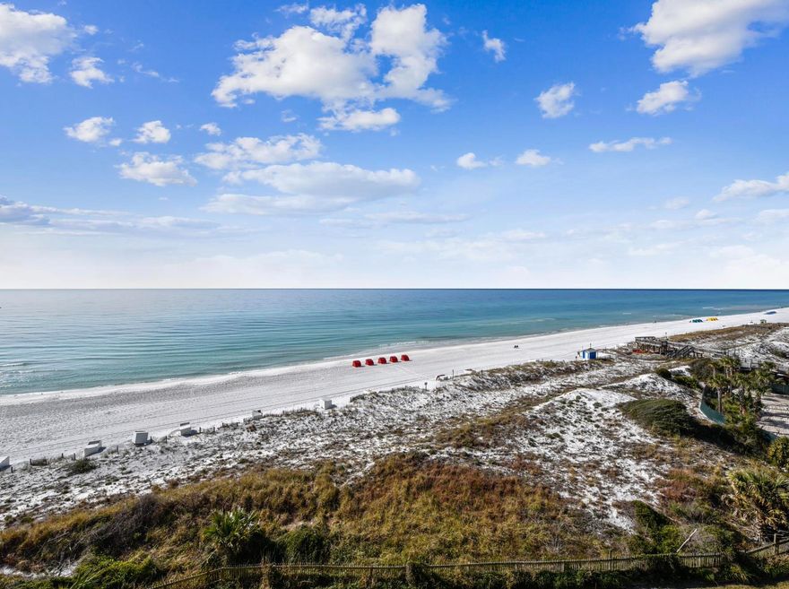 As soon as you walk through the door of this 7th floor Beachside II condo, you see the aqua waters of the Gulf of Mexico!! You can enjoy the views from your PRIVATE balcony or from the Master, thru a wall of windows! The condo has been recently updated with all new furnishings! The kitchen is nicely appointed with beautiful cabinetry, stainless steel appliances and granite countertops. The living room and dining areas are very spacious and have beautiful views of the gulf! The Sandestin Golf and Beach Resort boasts more than seven miles of sugar-white sand beach and bay front property, four championship golf courses, 15 world-class tennis courts, 19 swimming pools, a a 98-slip marina. The condo is being sold fully furnished. GOLF CART INCLUDED!!!! Buyer to verify information & dimensions.