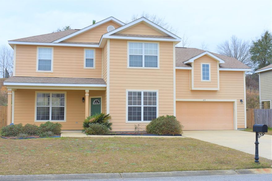 This is a must see home! The entire interior of the home has been freshly painted and the exterior has been pressured washed. Welcome home to your 4 bedroom 2 1/2 bath home in Sandy Ridge, a wonderful kid friendly subdivision south of Interstate 10 and a short commute to Eglin AFB and Duke Field. This home features 4 sizable bedrooms and a laundry room upstairs. The master bathroom features a double sink vanity, oversized tub, and walk-in shower. The upstairs also features the convenience of a walk-in attic access located off the master bathroom. The kitchen features all well maintained matching stainless steal appliances with a eat-in area. The downstairs has a living, dining and a half bathroom.