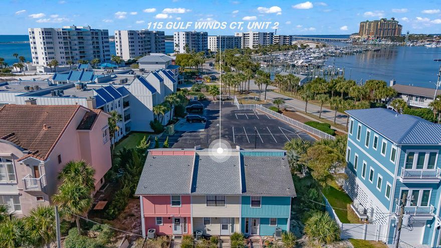 Turnkey short-term rental opportunity in Destin's sought-after Holiday Isle. This updated 2-bed, 1.5-bath townhome is steps from the Gulf and minutes to HarborWalk Village, beaches, dining, and boating--driving strong year-round rental demand. Guest-friendly features include an open living layout, modern finishes, private patio with outdoor shower, in-unit laundry, and an upstairs balcony with peek-a-boo Gulf and harbor views that support premium nightly rates. Low HOA fees and a low-maintenance design enhance operating efficiency. Ideal for investors seeking immediate STR income in one of Destin's top vacation rental corridors.  New HVAC 2022 and New Roof 2023. *All listing information is deemed reliable but not guaranteed. Buyer and buyer's agent to verify all details, including dimensions, square footage, HOA fees, and property information to their own satisfaction.  

*Video/Audio Recording Disclosure:
For the safety and security of the property, the seller may utilize active video and/or audio surveillance devices on the premises. By entering the property, visitors acknowledge and consent to potential recording. Please do not touch personal belongings.