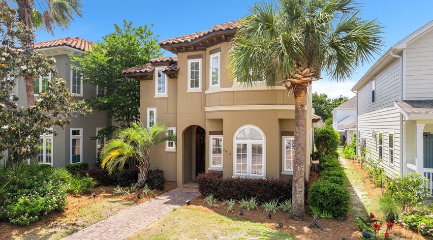 An inviting custom built home by John Willis Homes is nestled within the esteemed gated bayfront community of Magnolia Bay Club. This charming 4-bedroom home exudes Tuscan-inspired elegance, offering 1,812 square feet of comfortable living space, a 2-car garage, and upscale finishes throughout, including travertine tile, crown moulding, a paver driveway, and more. A new tile roof was installed in 2019,  a new HVAC in 2019, and as a bonus the home is offered furnished. 

Convenience meets luxury with this prime location, providing easy access to shopping, dining, the pristine white sandy beaches, and a plethora of community activities. Step inside to discover the heart of the home including a gas stove and wine cooler. The breakfast bar invites casual dining and effortless entertaining.

The home boasts two master suites, providing flexibility and privacy for residents and guests alike. The first-floor master offers convenience, while the second-floor retreat promises elevated views and tranquility. The master bathroom is a true oasis, featuring dual vanities, a tiled walk-in shower, and a luxurious soaking tub - perfect for unwinding after a long day.

The dining area seamlessly flows onto the covered back porch, creating an ideal space for outdoor gatherings and al fresco dining. Additional bedrooms ensure ample accommodation options for family and visitors, while the gated community offers a wealth of amenities to enhance your lifestyle.

Indulge in the resort-style amenities, including a bayfront swimming pool, dining pavilion, gas grills, clubhouse with a fitness center, TV lounge, and billiards/ping pong. Children will enjoy the playground, while outdoor enthusiasts can explore the community dock and private beach with complimentary kayaks for owners. Lawn maintenance, irrigation, are included to ensure low maintenance. 

Experience the epitome of coastal living at 2414 Grandiflora Boulevard - where luxury meets convenience in a vibrant waterfront community. Don't miss your chance to make this idyllic retreat your own. Schedule a private tour today!