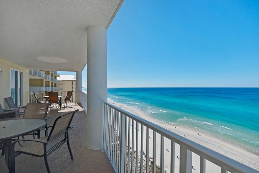 RENTAL MACHINE in Panama City Beach! This gulf front condo features 4 bedrooms, including 2 masters on the beach, 4 full baths and an incredible balcony! It had many updates in 2018 including new kitchen, HVAC, hot water heater, drapes, light fixtures, furniture and more! You will be blown away by the Coastal kitchen featuring Quartz countertops and subway tiled walls! Enjoy 3 bedrooms with king beds and a 4th bedroom with 2 sets of bunks for the kids - all with a great open layout for easy condo living. Ocean Ritz 1301 has a deeded spot under the building (#48). Ocean Ritz has a pool, workout room and easy beach access to the world's most beautiful beaches! Please note: some of the furniture in these pictures has been changed out or does not convey. Call for your showing!