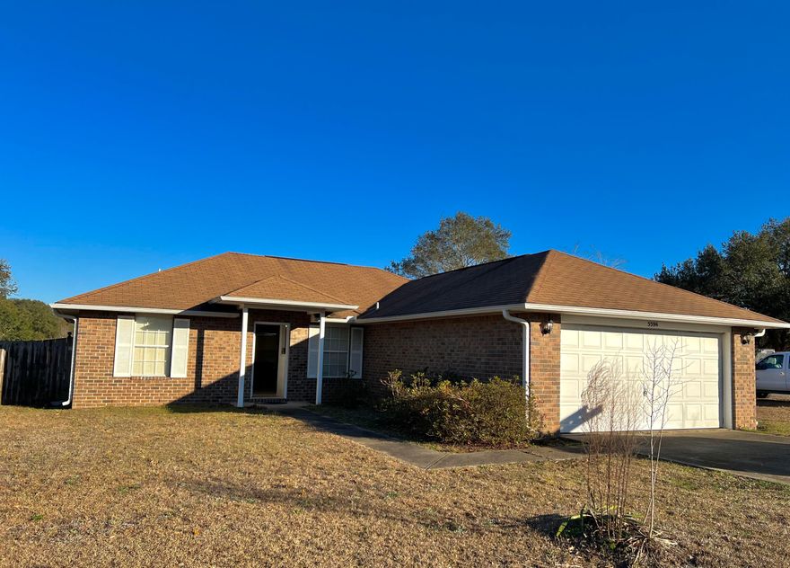 Don't miss this 3 bed 2 bath brick home located on the east side of Milton.  This charming house has a privacy fence. and a newer ACunit, but could really shine with some updated flooring , fixtures and or paint .  The seller is selling as is more pictures to come