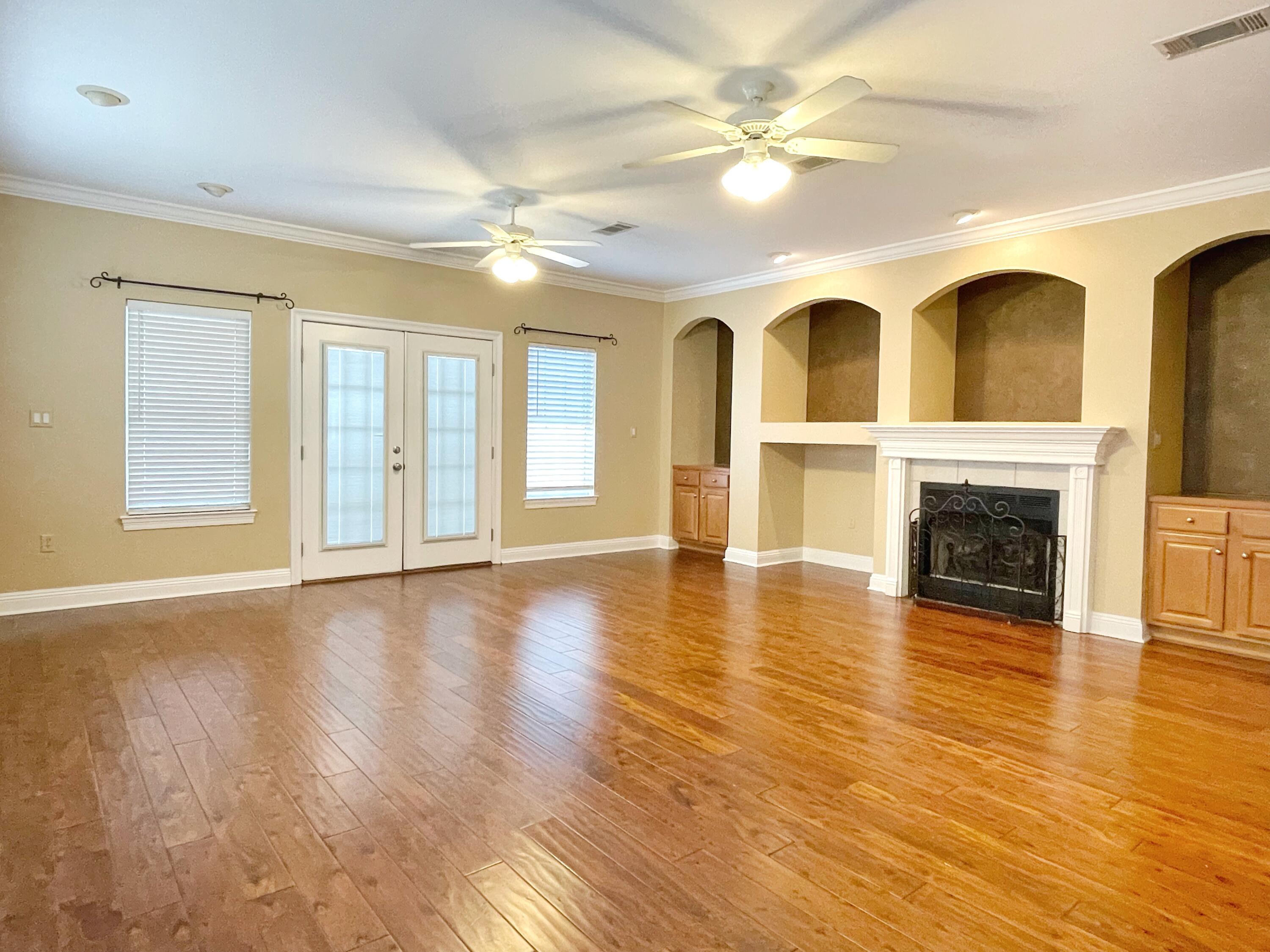 Lovely all brick 3-bed/2-ba/2-car garage home in the wonderful gated community of Magnolia Plantation, Mediterranean Village. Large master bedroom with jacuzzi tub and separate shower in the master bathroom. High, trayed ceilings and custom built-in wet bar and shelving. Very functional open kitchen with breakfast bar. Gas fireplace. Separate formal dining room. Separate laundry room. 2-car garage has a high-rated wind loading garage door and automatic opener. Home is very well insulated to keep utility bills low. Perfect for someone who doesn't like yard work as there is only a very small yard and no overflow parking. Must be a non-smoker and have great credit score.