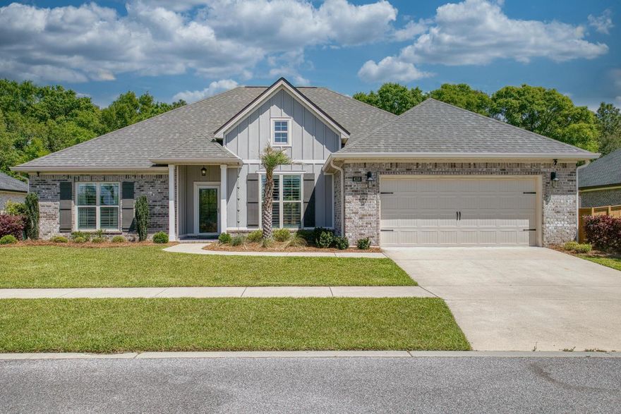 2021 Model home with so many additional upgrades it's hard to believe! This four-bedroom, three-bath home was already one of the top properties in the neighborhood--but now, as a resale, it's even better.This former model was built with quality in mind and improved even further with smart updates and useful additions. It's not just move-in ready--it's lifestyle ready.Inside, you'll find an open-concept layout with hardwood flooring throughout the main living areas. The kitchen includes premium KitchenAid appliances and a large center island with an eat-up bar. Plantation shutters and a full-glass storm door let in plenty of natural light.  Upgraded ceiling fans and smart home features include a thermostat, Ring security system, video doorbell, and cameras, providing convenience and peace of mind.
The home is also equipped with a 26KW Generac whole-home generator with eight years remaining on the extended warranty. A mini-split A/C unit in the garage adds comfort. Model-home finishes and thoughtful custom upgrades are found throughout the space.
Step outside to an extended back porch and covered front porch, both finished with durable polyurea flooring. The landscaping has been professionally updated and has a full gutter system. The backyard is enclosed with a 6-foot cap-style, view-through fence that features integrated lighting and three gated access points.
A 10x14 utility shed offers extra storage, and the backyard has space to add a poolan option not often found in this neighborhood.
The Yellow River Ranch community includes a pool, playground, and open green space. Monthly Food Truck Fridays offer a chance to connect with neighbors, and new pickleball, basketball, and tennis courts are coming soon. Underground utilities complete the neighborhood with a clean, modern look.
This home doesn't just offer upgradesit offers elevation. Come experience one of Yellow River Ranch's most exceptional properties.
