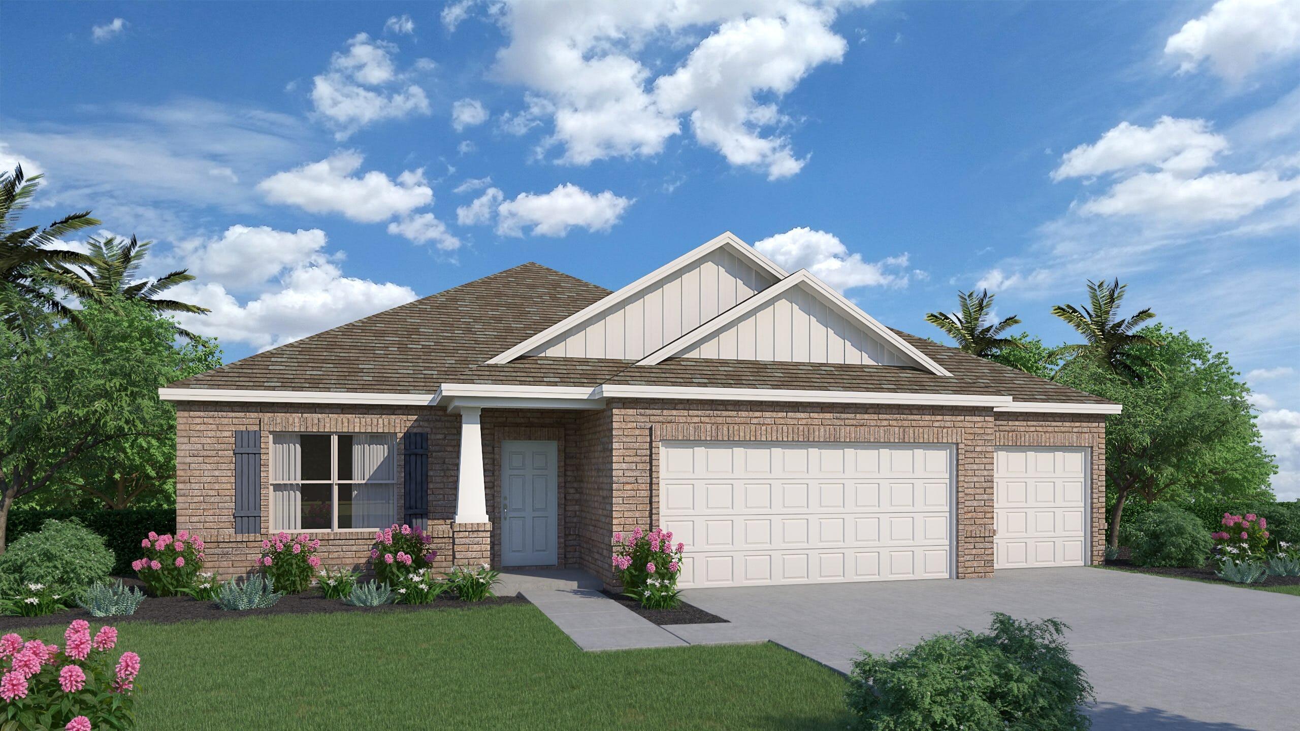 Destin B 1824 Sq ft, 3 Bedroom 2 Bath