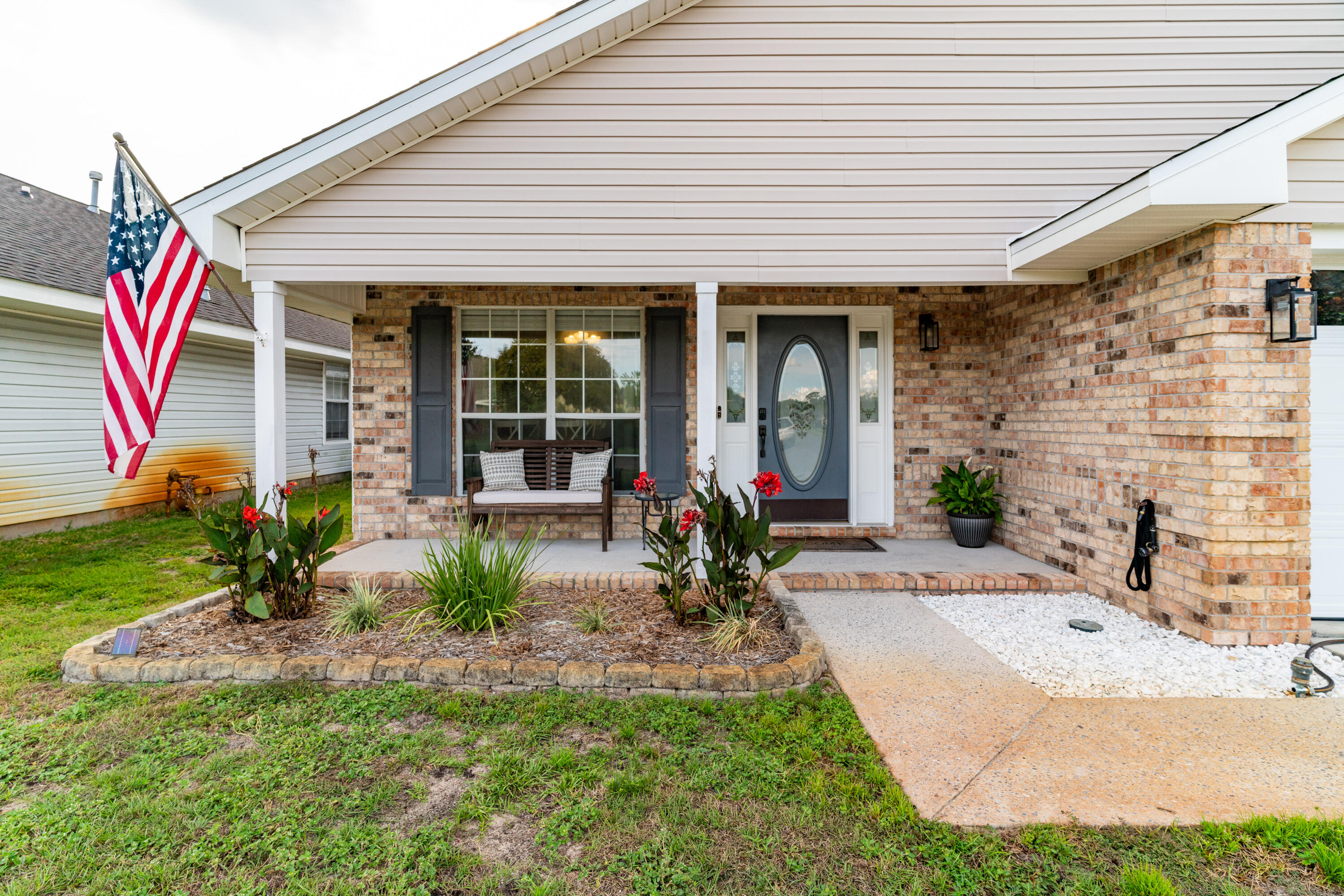 Beautifully updated home in much sought-after Emerald Village subdivision where the streets are lined w/sidewalks & you get the neighborhood feel w/out the HOA fee. This subdivision is near shopping, restaurants, gas stations, worships centers, beaches, college campus, & Hurlburt AFB. All the work has been completed w/a NEW ROOF, NEW HVAC, NEW H20 HEATER in 2021. Home features an open design w/cathedral ceilings in kitchen & living rooms & separate dining area w/vaulted ceilings off the kitchen great for entertaining. Kitchen has it all w/beautiful granite on sleek white shaker cabinets, subway tile backsplash, stainless appliances including a gas stove, pantry, & breakfast bar. Lg master bedroom off the back of the home w/double vanity sinks, garden tub/shower combo, linen closet, & walk