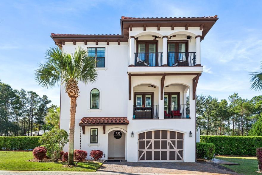 **BRING AN OFFER**SLEEPS 14+, HUGE BEDROOMS, CUSTOM-LIFTED GOLF CART INCLUDED, 3 NEW HVAC UNITS, QUALITY CONSTRUCTION AND DETAILS, EXCELLENT CONDITION, LOCATED ON THE WEST SIDE OF 30A NEAR SHUNK GULLEY**Located in the beautiful Starview Terrace community, this striking Tuscan-style home embodies the perfect blend of elegance and coastal charm. Ideally located just a few blocks from the beach, state parks, and the Longleaf hiking trail, it caters to those with an active lifestyle seeking both outdoor adventure and relaxation. This special home was designed with the utmost quality in mind and it truly shows when compared to other builder grade spec homes in the area. From the elevator to the furnishings to the quality of the finishes this home is one to consider if you are in the market It has an excellent rental potential for the investor or is large and comfortable enough for someone spending significant time in the property. 
Arranged over three floors, the home is offered fully furnished and boasts an array of modern amenities designed for comfort and convenience including an elevator that services all 3 floors. 
Upon approaching the property you'll find a separate garage that can be locked off from tenants if the owner chooses and is large enough to store a car and a golf cart comfortably as well as all of your beach essentials. (The seller will entertain offers that include his golf cart as well.)
On the ground floor of the home you'll find a king-sized second master suite complete with a bunk area and full bathroom.  The second floor is your main living area with two balconies, large and open living/dining/kitchen area and a half bathroom.  The third floor offers a large bedroom with en-suite bath that houses 4 large bunk style beds.  Also on the third floor is the true owners suite with full bath, walk-in closet and spacious balcony area.  
Three new HVAC units have been installed throughout the home.
Enjoy the convenience of being just moments away from the pristine beaches of 30A in Santa Rosa Beach, Florida as well as a myriad of outdoor recreational opportunities offered by nearby state parks and hiking trails. Whether you're lounging by the pool, exploring the natural beauty of the area, or simply soaking in the ambiance of coastal living, this home offers the perfect backdrop for creating lasting beach memories for years to come. 
Don't miss this opportunity to own a piece of one of Florida's most coveted coastal destinations. Whether you're seeking a permanent residence, a vacation getaway, or an investment opportunity, this stunning home offers the perfect combination of luxury, comfort, and convenience.  You are a short distance from all of the restaurants and shops in the Blue Mountain Beach and Dune Allen Beach areas including Stinky's, The Vue, Perfect Pig, South of Philly, Shelby's, Shunk Gulley, Goatfeathers, Pecan Jack's, Growler Garage, Pizza by the Sea, Local Catch, Caf?? Tango, Mimmo's, Redfish Taco, 30A Thai and more!  Seaside is 5 miles east of here and Grand Boulevard shops and restaurants are only an 8-minute drive.  
