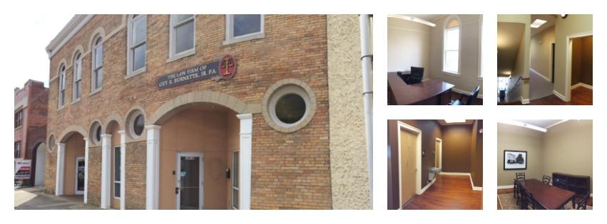 2nd Floor space in beautiful downtown historic building. Stunning Architectural features throughout- 12 Ft high bead board ceilings, beautifully refurbished original hard wood floors, exposed brick walls. This space is GORGEOUS Five Offices, Conference Room, 2 Assistant cubbies overlooking Garden St., large reception area, break room, carpeted hallways. Very nicely laid out! The Old City Fire Station beautifully restored by Carson Lovell & Carson Construction. Architectural features, great lay out and an incredible rate. Perfectly suited for upscale professional office. NNN charges estimated at $2.60 PSF.