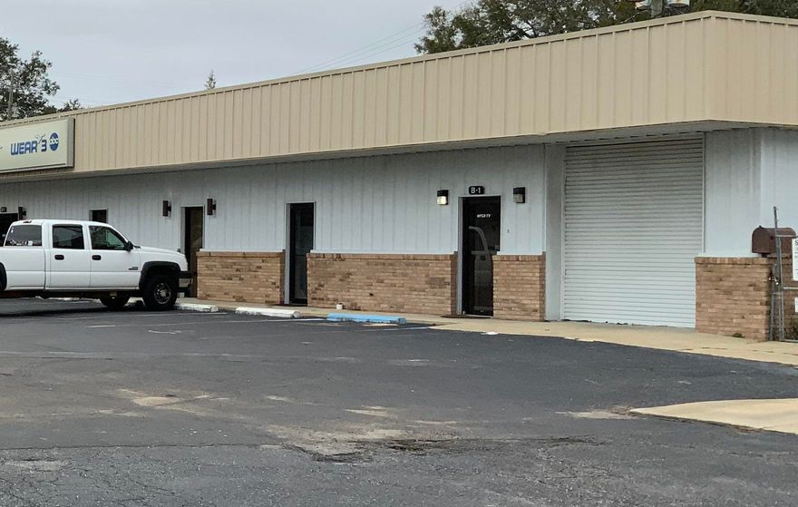 Centrally Located Office and Flex space. Space includes 4 separate office and one of the offices could be used as a conference room. ALSO 650 +/- SF of flex space with10 ft. roll up door.$1,500 + tax and includes power. Tenant responsible for all other utilities.Tenant to verify any and all information .
