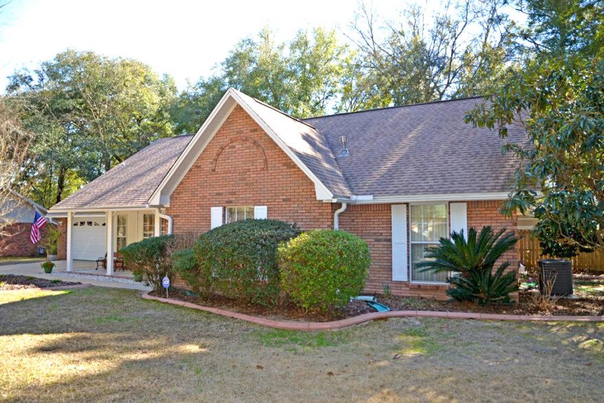 GOLD Star Property! Affordable, Move-in ready home on the south side of I-10 and convenient to Duke, Army 7th, & Eglin. Located just outside city limits w/LOWER property taxes! Seller will pay most of your closing costs & provide a 1 Year American Home Shield Home Warranty. This 1 Owner home is well maintained w/a Newer Roof, HVAC, Water Heater, Garage Door, & Workshop. New hardware on Kitchen cabinets, kitchen faucet, tiled foyer & freshly painted Formal Dining Room & Master Bath. Home has a large Master Bedroom & 2 additional Bedrooms w/ceiling fans and walk-in-closets. This spacious floor plan has a large Living Room with a Bonus Room upstairs. Home comes fully equipped with Kitchen appliances, and the washer & dryer.