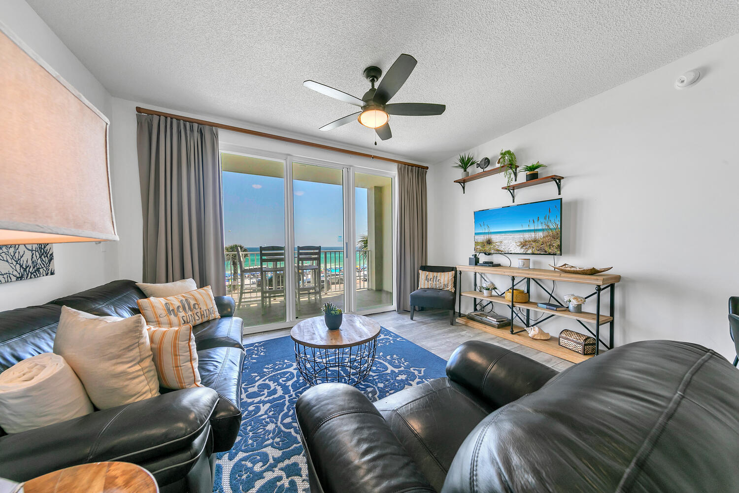 Charming Coastal Retreat! This Beautifully Decorated 1BR|2BA Condo With Hallway Bunks Is The Perfect Getaway, Offering A Blend Of Style, Comfort, & Unbeatable Convenience. Located On A Low Floor For Easy Access, This Unit Is Completely Carpet-Free & Features Granite Countertops, Stainless Steel Appliances & A Bright, Inviting Atmosphere. The Open-Concept Layout Seamlessly Connects The Living Area To The Gulf-Front Balcony, Where You Can Soak In Stunning, Unobstructed Views Of The Emerald Waters. Whether You're Enjoying Your Morning Coffee Or Winding Down After A Beach Day, This Condo Offers The Perfect Backdrop For Relaxation. Turn-Key & Fully Furnished, This Unit Is Ideal For A Second Home Or A Full-Time Beach Retreat. The Majestic Sun Community Boasts Top-Tier Amenities... Including A Heated Indoor/Outdoor Pool, Hot Tub & Fitness Center. Located Within The Gated Seascape Resort, You'll Have Direct Beach Access, Along With Nearby Dining, Shopping, Entertainment & Golf. Enjoy An 18-Hole Championship Golf Course, Tennis Courts, Scenic Walking Trails, On-Site Restaurants & 2,000 Feet Of Pristine Gulf-Front Shoreline. Whether You're Looking For Adventure Or Tranquility, This Location Offers The Best Of Both Worlds!