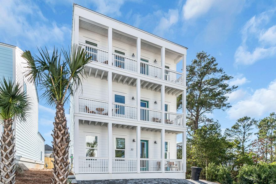 *OPEN HOUSE WILL BE HELD NOV. 6th, 7th, & 8th 11:00-4:00 IN MODEL HOME LOCATED AT 39 CONSCIENCE WAY SANTA ROSA BEACH*Discover this stunning three-story beach home in the exclusive community of Serenity at Dune Allen, located just across Scenic 30A from the Dune Allen Beach access. This fully furnished, turnkey property features upscale coastal dA(c)cor and high-end finishes throughout.Enjoy covered balconies on every level, offering peaceful views and plenty of outdoor living space. The first floor boasts an open-concept layout with a spacious dining area, a gourmet kitchen equipped with premium appliances, custom cabinetry, quartz countertops, and luxury vinyl plank flooring. The master suite is conveniently located on the main level, along with a half bathroom and laundry area. Upstairs on the second floor, you'll find two generously sized bedrooms with king beds, full bedroom sets, and private en-suite bathrooms. This level also includes two built-in hallway bunk bedsperfect for extra guests or kids.

The third floor offers a large loft area ideal for entertaining or relaxing, plus a full bathroom and a dedicated bunk room featuring four built-in bunk beds, a closet, and additional bedroom furniture.

This coastal retreat is move-in ready and thoughtfully designed for comfort, style, and memorable beachside living. Whether you're looking for a lucrative short-term rental, a serene second home, or a full-time residence, this property offers exceptional versatility and value.

