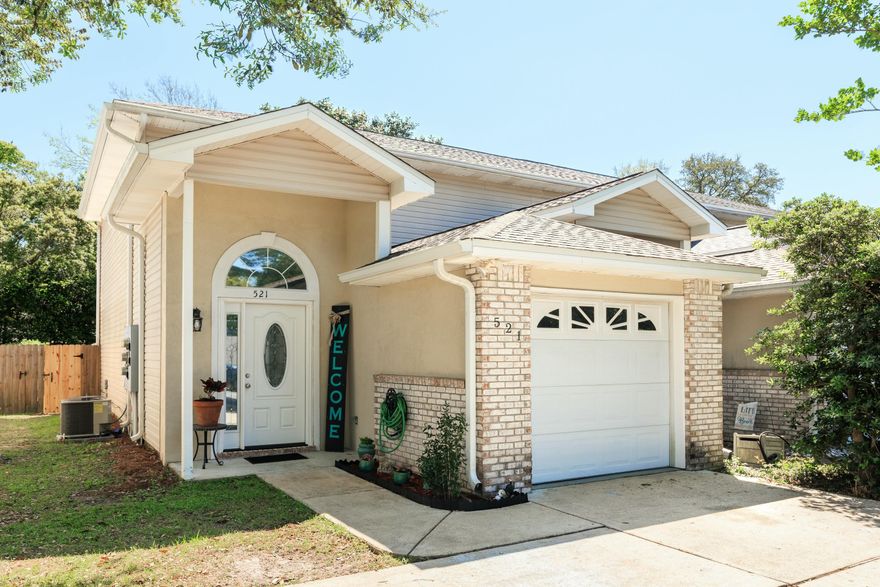 Turn-Key Townhome in the Heart of Fort Walton Beach!!Welcome home to this beautifully updated 2-bedroom 2.5-bathroom townhome!!! Offering 1,264 s/f of comfortable living space in a prime location. Located Just minutes from the beautiful  white sand beaches of the Emerald Coast, Eglin AFB and Hurlburt Field. This move-in ready gem has it all.✨ Features You'll Love:Stylish updated kitchen with granite countertops.Durable and modern LVP flooring throughout.New A/C unit for peace of mind and year-round comfort.Roof was replaced in 2020.Tray ceiling in the master bedroom.Updated bathrooms with tile floors and a walk-in closet in the master bedroom.Private fenced backyard and storage shed.Attached 1-car garage. Whether you're looking for your next home or a smart investment, this place offers the perfect blend of style, convenience and location.