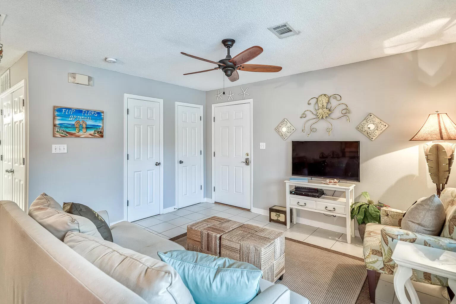 Nestled in the charming community of Seagrove, this delightful one-bedroom, one-bathroom condo offers a slice of paradise on the Emerald Coast. As you step inside, you'll be greeted by a refreshing atmosphere that captures the essence of coastal living.Picture yourself lounging on your private balcony, sipping a cool beverage as you gaze out over the lush gardens and sparkling pool below. The view is not just a treat for the eyes; it's a daily reminder that you're living in a vacation-worthy locale.Beach lovers, rejoice! This condo puts you within easy walking distance of the sugar-white sands and emerald waters that make Santa Rosa Beach famous. Forget about battling for parking spots or lugging heavy gear across long distances. Here, the beach is practically your backyard.