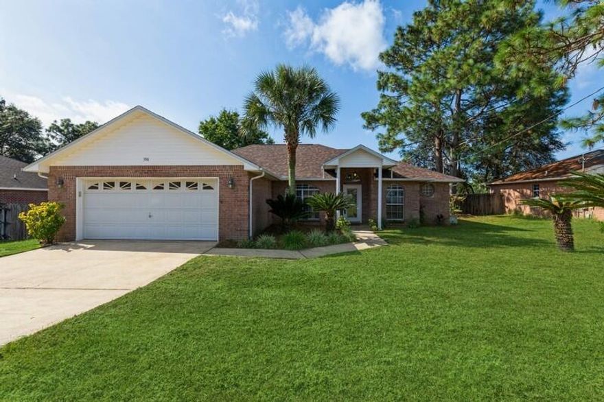 Well-maintained, beautiful brick home located in the highly desirable Riverchase Subdivision in South Crestview. Located just minutes from Duke Field and I-10, this 3BR/2BA home comes fully equipped with ceramic tile floors, newly installed carpet in bedrooms (October 2021) , gas fireplace and cathedral ceilings. Gather with family and friends in the large, fenced backyard or relax out of the sun with a book inside the oversized screened porch. Enjoy the privacy of the large master suite complete with spacious master bathroom that includes a garden tub/shower and walk-in closet. The large, open floor plan complete with a fresh coat of neutral paint is ideal for entertaining during the upcoming holiday season. Important items to note: Roof replaced in 2020, Hot Water Heater (7 years old) and HVAC (2015). Don't miss out on this opportunity. Schedule your showing today.