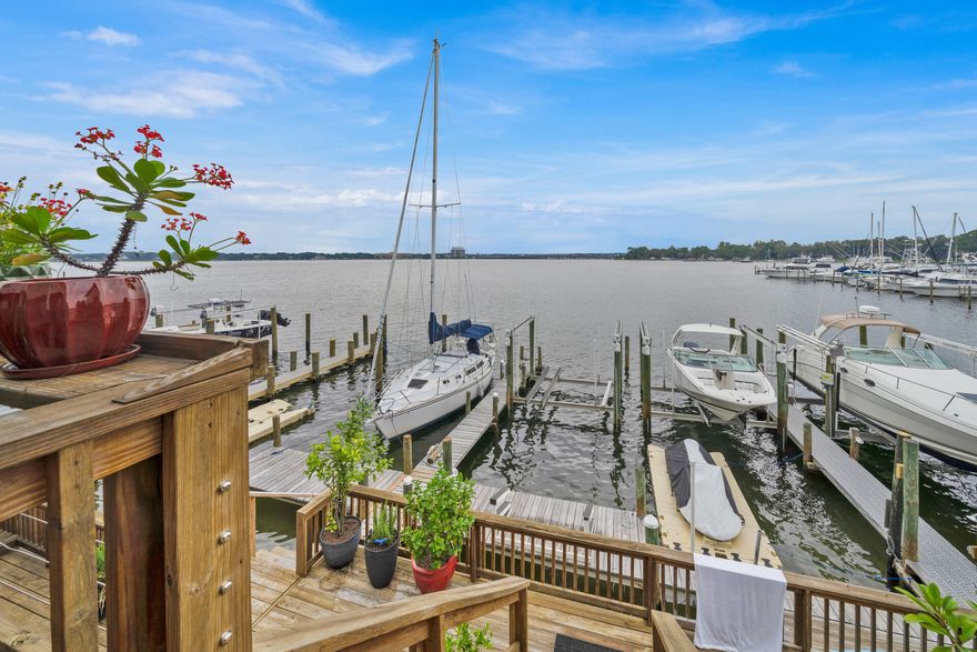 Available 7 October 2022 for 10 to 12 month lease options. Lease price range is 2400-2600 depending on lease length & other negotiable terms. Beautiful waterfront townhome with private boat slip with 10000lb boat lift & some of the best views in town. Enjoy your morning coffee or afternoon cocktail watching the dolphins play. The living area is on the 2nd floor & contains an updated kitchen, living room &  bathroom. Both the master & guest bedroom are on the 3rd level & each boast a full bath. The master bedroom has a great balcony that overlooks the bay providing stunning panoramic views! Part of the bottom floor has been converted into a bonus room that walks out to a lovely deck. This room has a variety of possible uses to include a 3rd bedroom & bathroom!! Message owner at -2148429878-