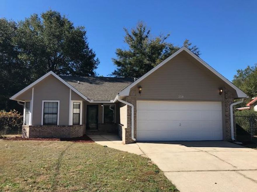 Fantastic 3 bedroom 2 bath home in Crestview. 2 car garage, spacious back yard, screened in patio off the kitchen, stainless steel appliances, updated tile in the main living areas, fireplace, updated kitchen cabinetry, updated fixtures, and more! This house does need some minor repairs, to include new carpet and paint, but at this price it won't last long!