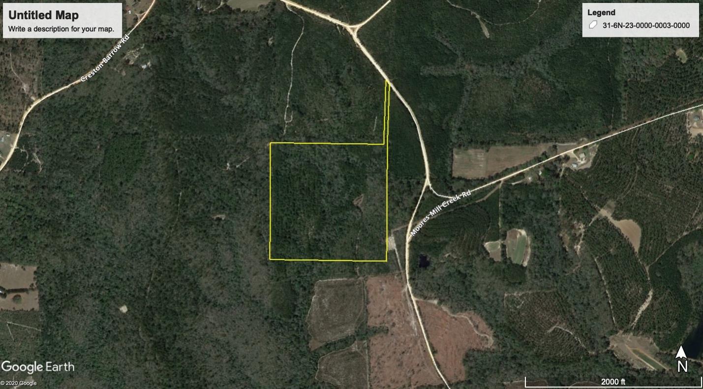 HUNTERS PARADISE, HEAVILY WOODED WITH A CREEK! HARDWOODS NEAR CREEK THE REST IS PLANTED IN YELLOW PINE, ACCESS IS BY EASEMENT.