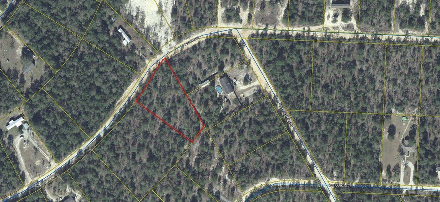 1.2 acres appx. 3 miles north of DeFuniak
off 331 North.  Wooded lot.