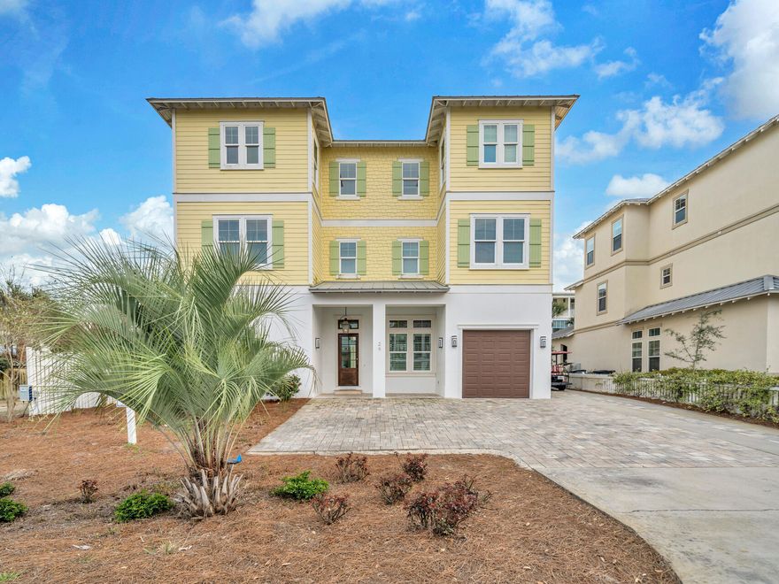 450 feet to DEEDED beach access.  ''Born to Sun'' is a 9 bedroom/10 bathroom Coastal Retreat with deeded beach access and an established history of ACTUAL rental bookings year after year.  Inquire for multi-year details. ACTUAL booked rental income of $261,000 in 2024 with owner usage.  2025 projection came in at $276,000. 6-seater golf cart is included! This Frangista Beach home, designed by B Design, was completed in 2016 and is built on an oversized 65 ft. by 100 ft. lot, located one block from the deeded beach access for the community.  Enjoy one of the best private pools in the entire neighborhood. All king suites have private baths that are custom detailed with tile and chrome fixtures. These suites are serviced by an elevator that carries guests and luggage to the 2nd and 3rd floors. The queen suite on the first floor has a private bath which overlooks the large private heated pool.

Conveniently located in Miramar Beach, in the area of a variety of dining options, entertainment, shopping and so much more such as The Destin Commons, Thrills Arcade and Laser Tag, Sandestin, Grand Boulevard, and much more!