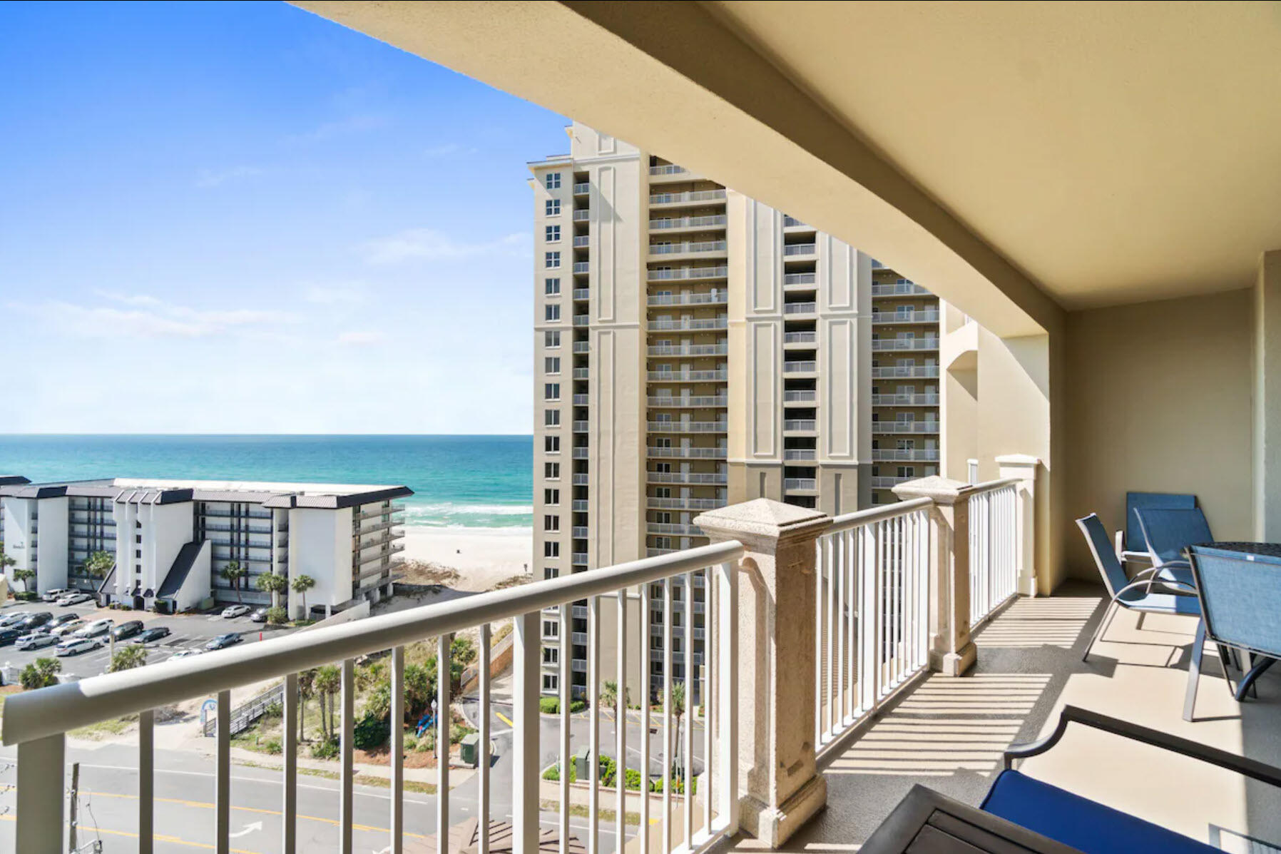 PRICE REDUCTION! Bring offers. Welcome to Grand Panama Beach Resort--where luxury, convenience, and pet-friendly accommodations await in the heart of Panama City Beach! This meticulously maintained 2-bed, 2-bath condo, complete with bunks, boasts breathtaking Gulf views and comes fully furnished for immediate enjoyment or rental income. Recent upgrades, including a newer HVAC, water heater, refrigerator, and stove, ensure modern comfort and reliability.Take advantage of the resort's extensive amenities, including a fitness center, onsite store and bistro, beachside Tiki Bar, heated pools, and hot tubs. With a covered walkway between towers for easy access and a prime location, Grand Panama is the ultimate destination for beach living. Don't miss out on this unparalleled opportunity!