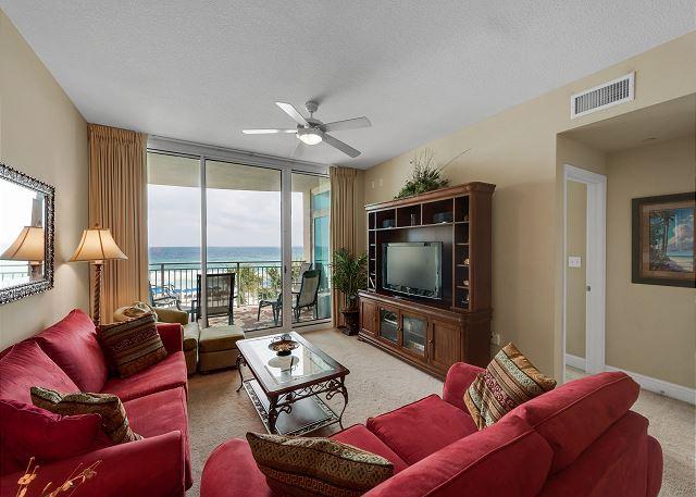 Perched along the beautiful Gulf of Mexico and perfectly located just one block away from fabulous Pier Park, Aqua sets the standard for Panama City Beach. This 2nd floor unit offers a fabulous floor plan and is very popular for rentals, as it offers 2 bedrooms, 2 full baths and additional flex space that is easily used for an 3rd bedroom or office. Picturesque gulf views from almost every room, tasteful furnishings, and ample gulf front balcony makes this unit perfect for relaxing and so easy to keep the sand between your toes. Ideally situated with a view of the stunning gulf front pool. Aqua offers premier amenities in addition to beautiful architecture as well as the sought after coastal vibe in a very upsacale manner. Indoor/outdoor pool, separate hot tub, beachside grilling area, exercise facilities, garage parking with walkover for convenience, exquisite lobby and common areas...there is not much else you could ask for. Schedule a private tour of this beautiful beach condo, and be prepared to call it your home away from home!
