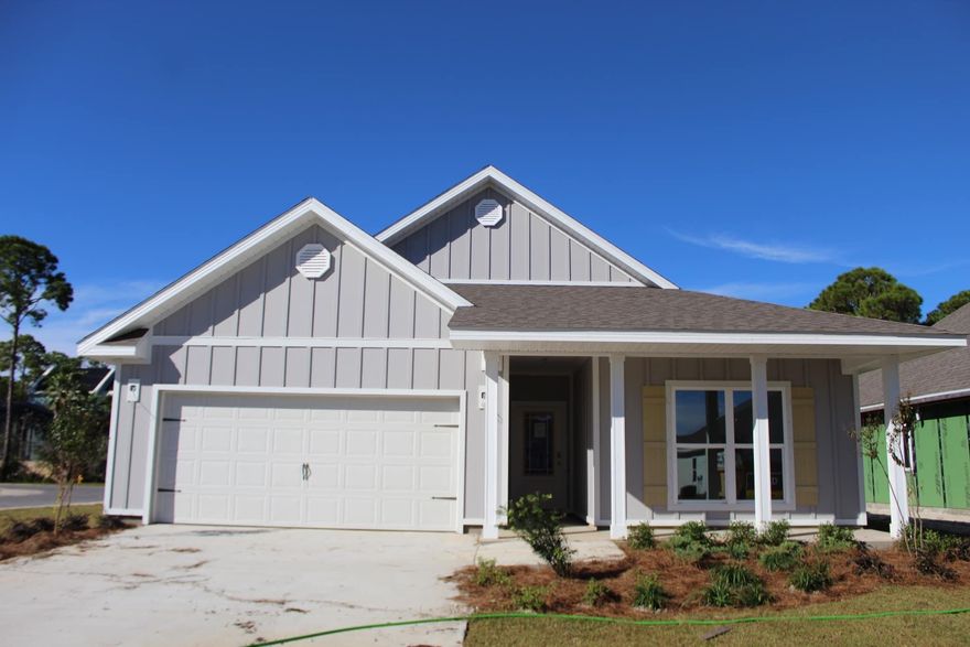 Special Pricing this weekend only on this home! Start off the new year in your new home!  The Delray is a 4 bed, 2 bath, 2 car garage plan located in Treasure Trove! Standard features of this home include 9' ceilings, pearl EVP flooring throughout the home and stairs, stainless steel Whirlpool appliances including a free-standing smooth top range, microwave/hood, and dishwasher, with quartz countertop, a farmhouse sink within the kitchen island, and beautiful ivory painted shaker style cabinetry is in the kitchen and bathrooms. These homes are constructed with four-sided hardie, aluminum fascia with vinyl soffits, a reinforced concrete foundation, weather resistant house wrap barrier, and dimensional shingles with a 30-year warranty.