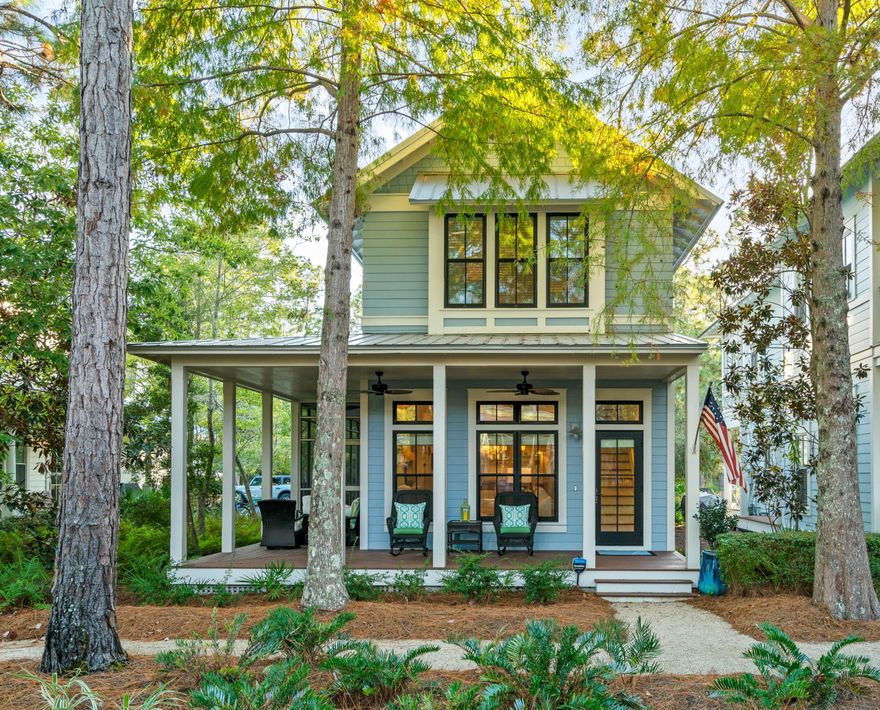 Amazing opportunity to own this lovely 4 bedroom, 5 bath beach home located in popular Watercolor!  Pristine, immaculately well cared for and never rented, this wonderful beach home is being sold furnished and turn key with just a few exclusions. Features include Hardwood Floors throughout, multiple En Suite Baths, Wrap Around Porches, Transom Windows, an updated kitchen with a new Gas Range and Hood, new HVACS, a new Tankless Gas Water Heater and so much more. Peaceful serenity abounds in this Park Front home that is tucked away in a quiet section of the community & surrounded by a beautiful preservation area. Amenities include multiple Community Pools & Parks as well as access to Western Lake and the new Watercolor Beach Club! Approximately $100K in potential gross income!