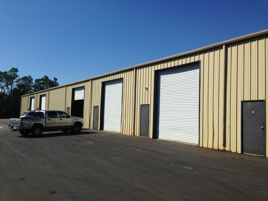 16 foot ceiling height with a 12 foot wide overhead door.