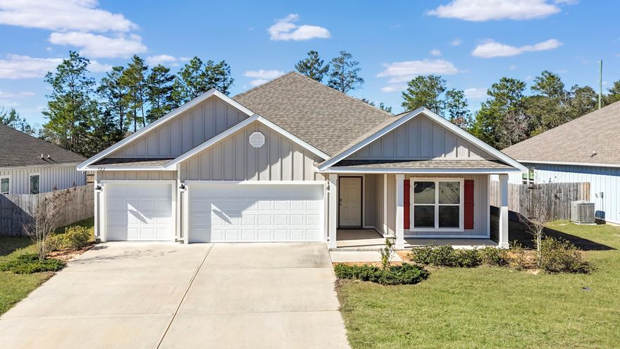 Welcome home to comfort and style in the heart of Crestview! Ideally located just minutes from shopping, dining, and everyday conveniences, this beautifully designed home also offers easy access to Riverside Elementary and Shoal River Middle School.Step inside to an inviting open-concept layout where the kitchen truly serves as the heart of the home. Featuring granite countertops, undermount sinks, stainless steel appliances, and a spacious island perfect for morning coffee or casual gatherings, this space flows seamlessly into the main living area, ideal for entertaining or simply unwinding at the end of the day. The generous primary suite offers a peaceful retreat with tray ceilings, abundant natural light, and plenty of space to relax. Throughout the home, thoughtful design and neutral finishes create a warm, welcoming atmosphere ready for your personal touch. Let's talk about the 3-car garage perfect for vehicles, hobbies, and storage space! This home blends functionality and living feel effortlessly.