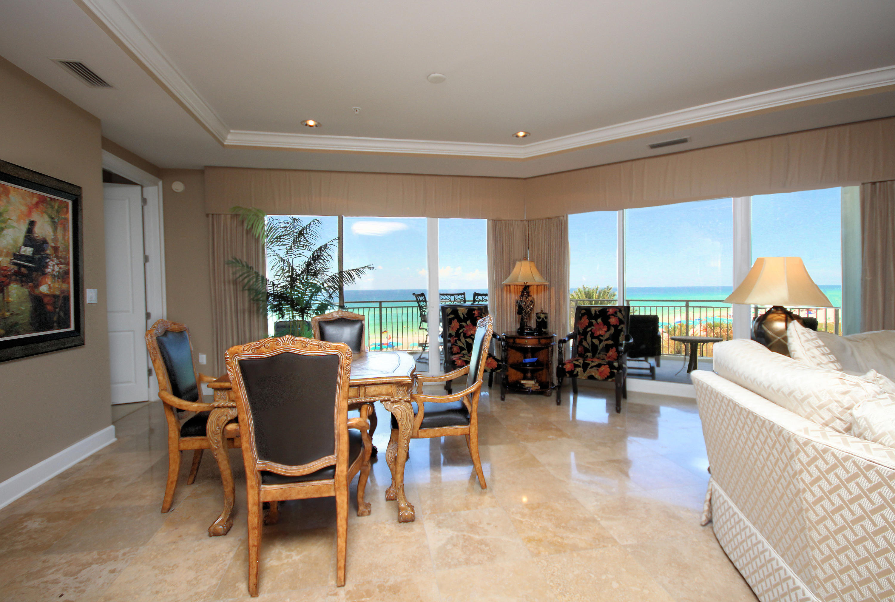 This gorgeous unit in Grand Dunes Resort is located in the grandest of all floor plans, the ''10'' stack of the South Tower. This is the only stack of units in the South Tower with 180 degree views of the Gulf of Mexico. Boasting a huge 3,150 sq. ft. of living space. This gorgeous unit is being offered furnished excluding a few pieces of furniture, a few pieces of art and personal items.(list to be provided) The unit has many upgrades and features including: Custom wet bar, 'Premium' stainless steel appliance package w / Monogram refrigerator, Monogram ''clear ice'' Icemaker, 5 burner natural gas cooktop, trash compactor, utility sink with cabinets in laundry,